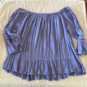 Blue Purple Off the Shoulder Top